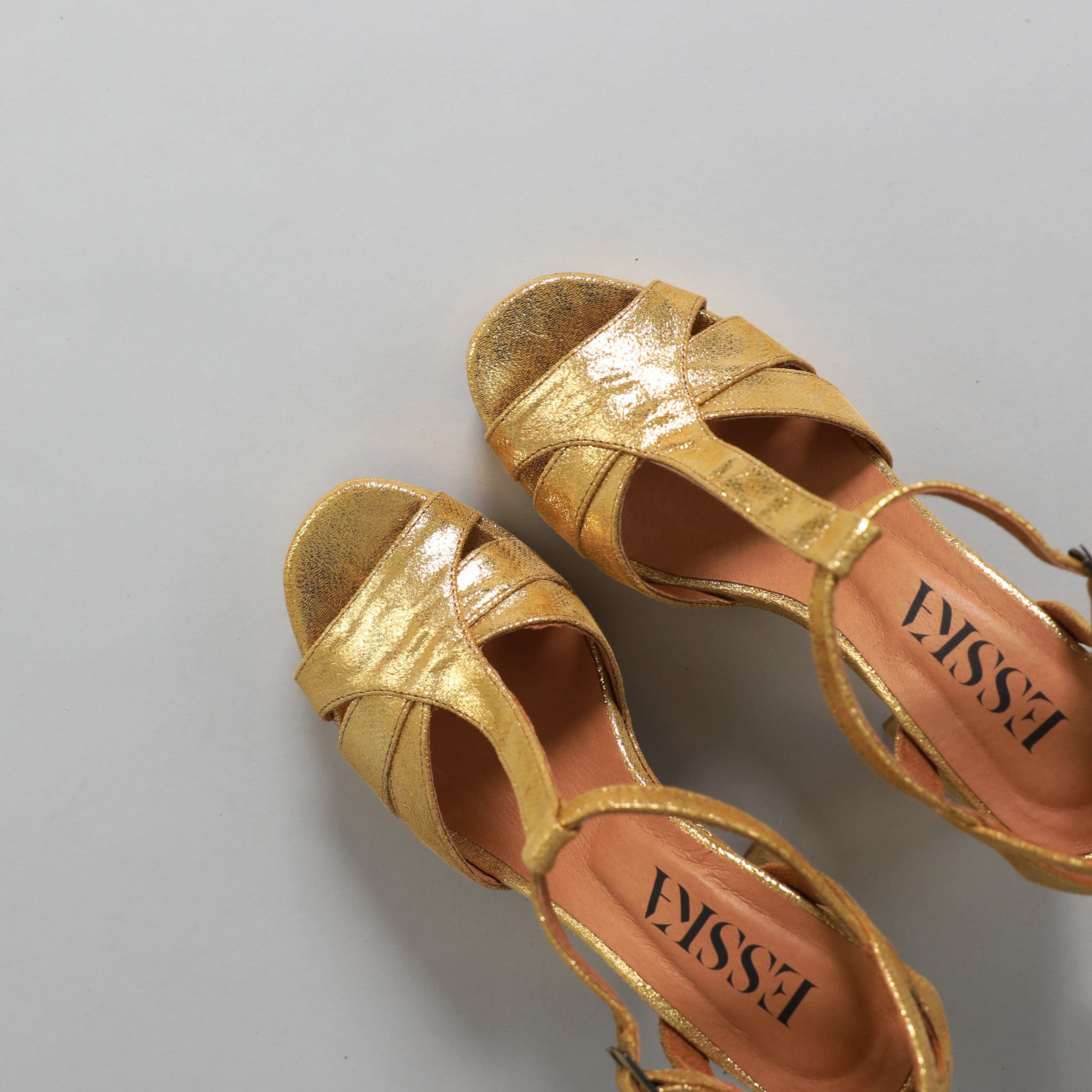 Victoria Gold High Sandal by Esska