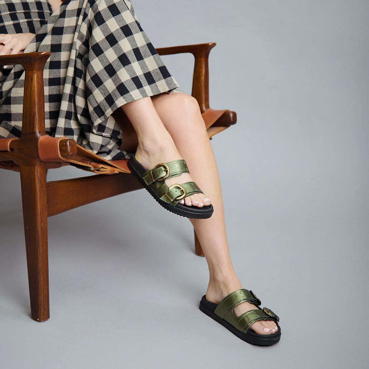 Amelie Metallic Green