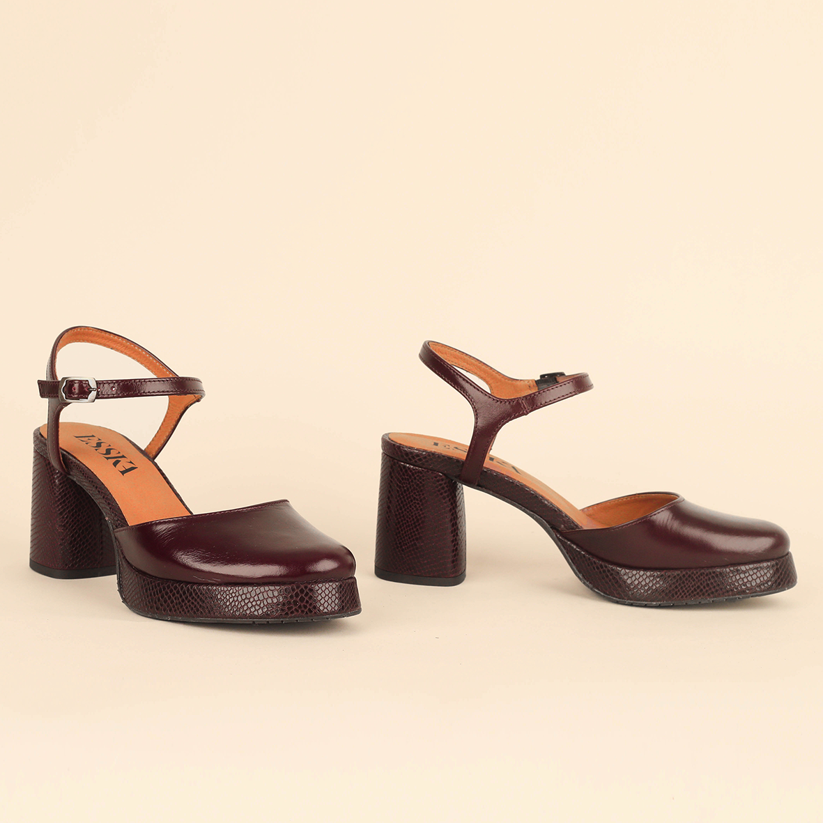 Aria Bordeaux Mid Shoe by Esska