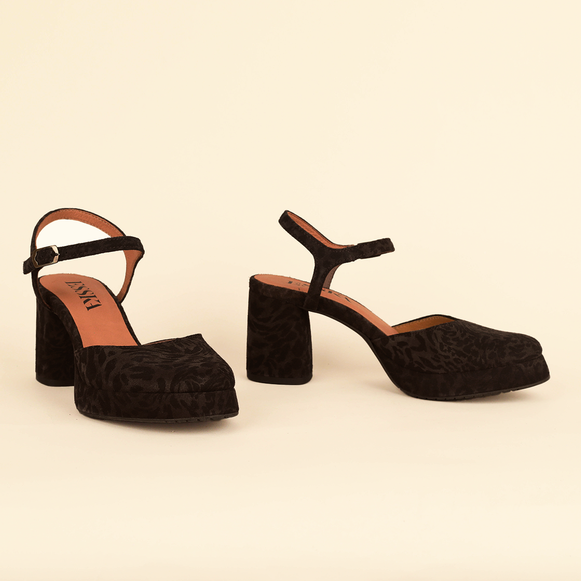 Aria Dark Brown Leopard Mid Shoe by Esska