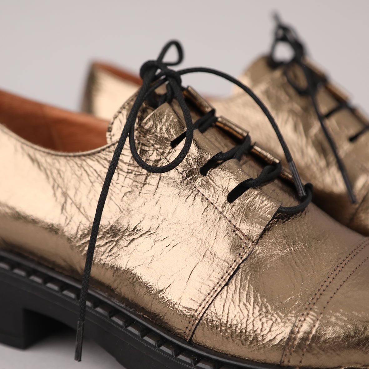 Baron Metallic Smoke Flat Shoe by Esska Shoes Ltd