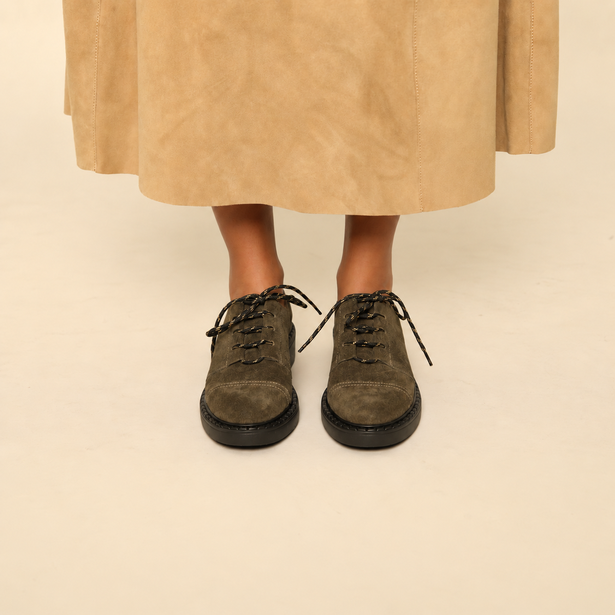 Baron Khaki Flat Shoe by Esska