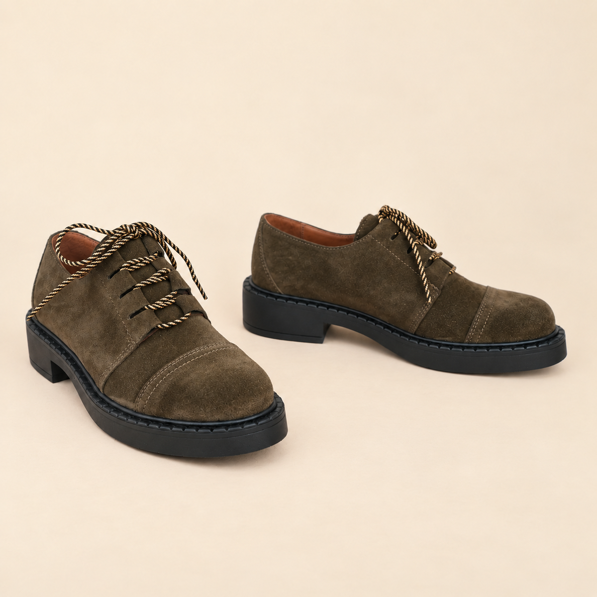 Baron Khaki Flat Shoe by Esska