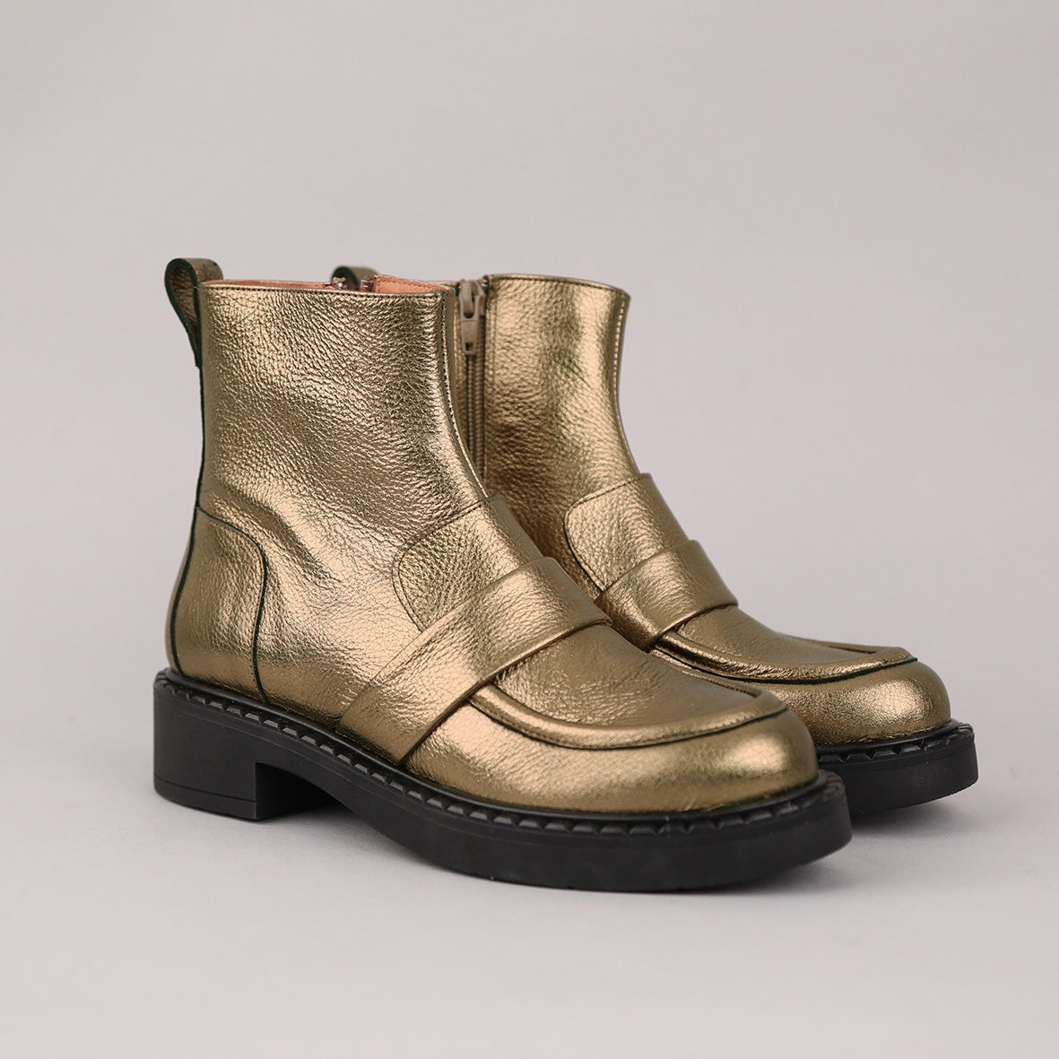 Bista Metallic Mercury Flat Boot by Esska Shoes Ltd