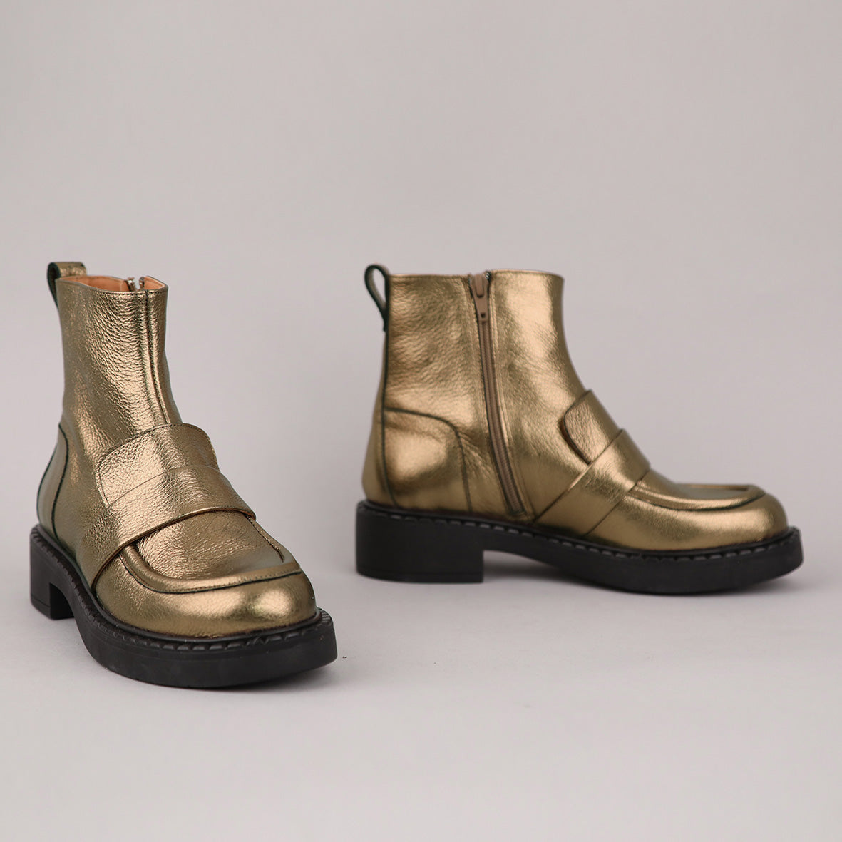 Bista Metallic Mercury Flat Boot by Esska Shoes Ltd