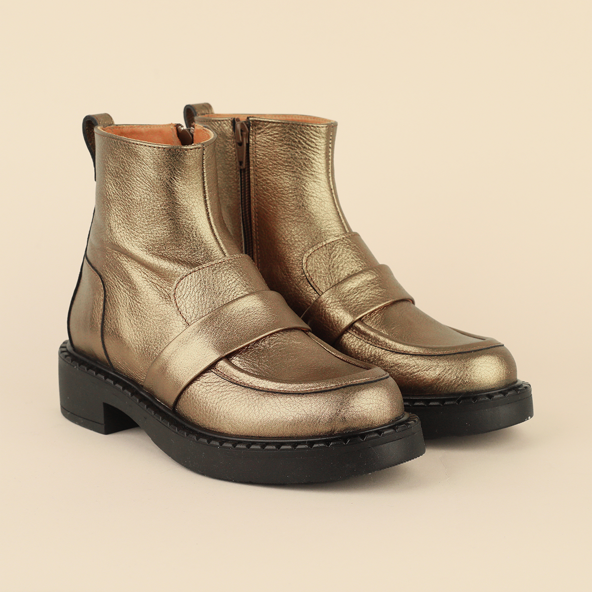 Bista Metallic Mercury Flat Boot by Esska Shoes Ltd