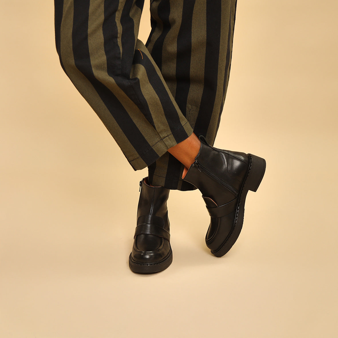 Bista Black Flat Boot by Esska Shoes Ltd