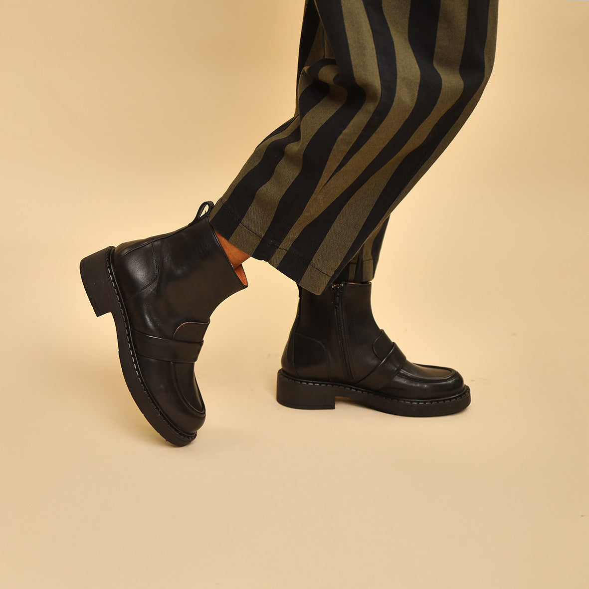 Bista Black Flat Boot by Esska Shoes Ltd