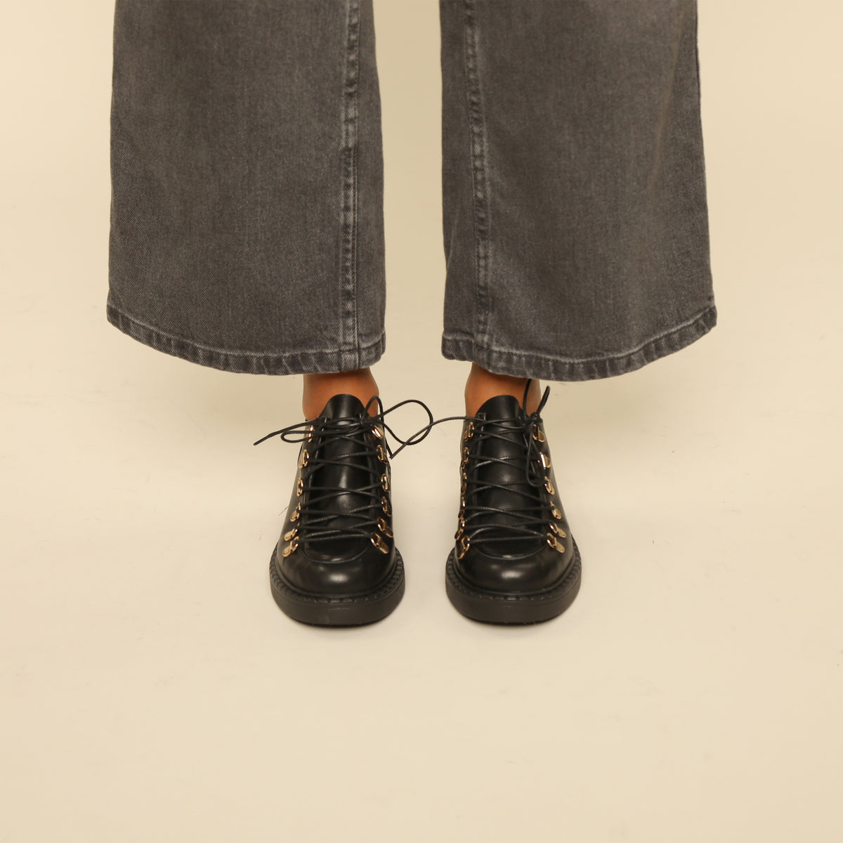 Blair Black Flat Shoe by Esska