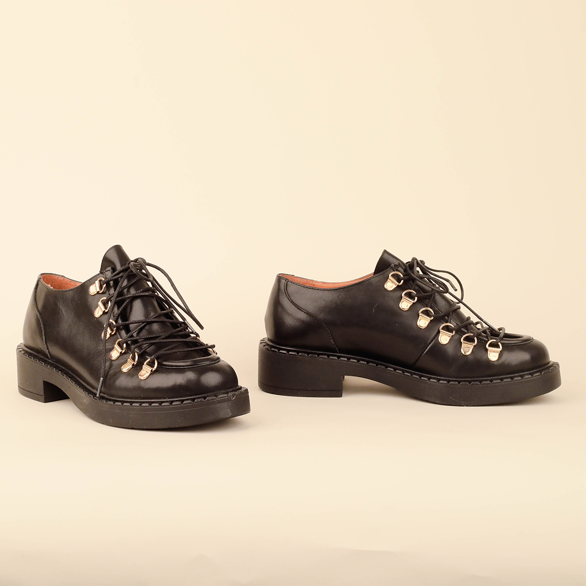 Blair Black Flat Shoe by Esska