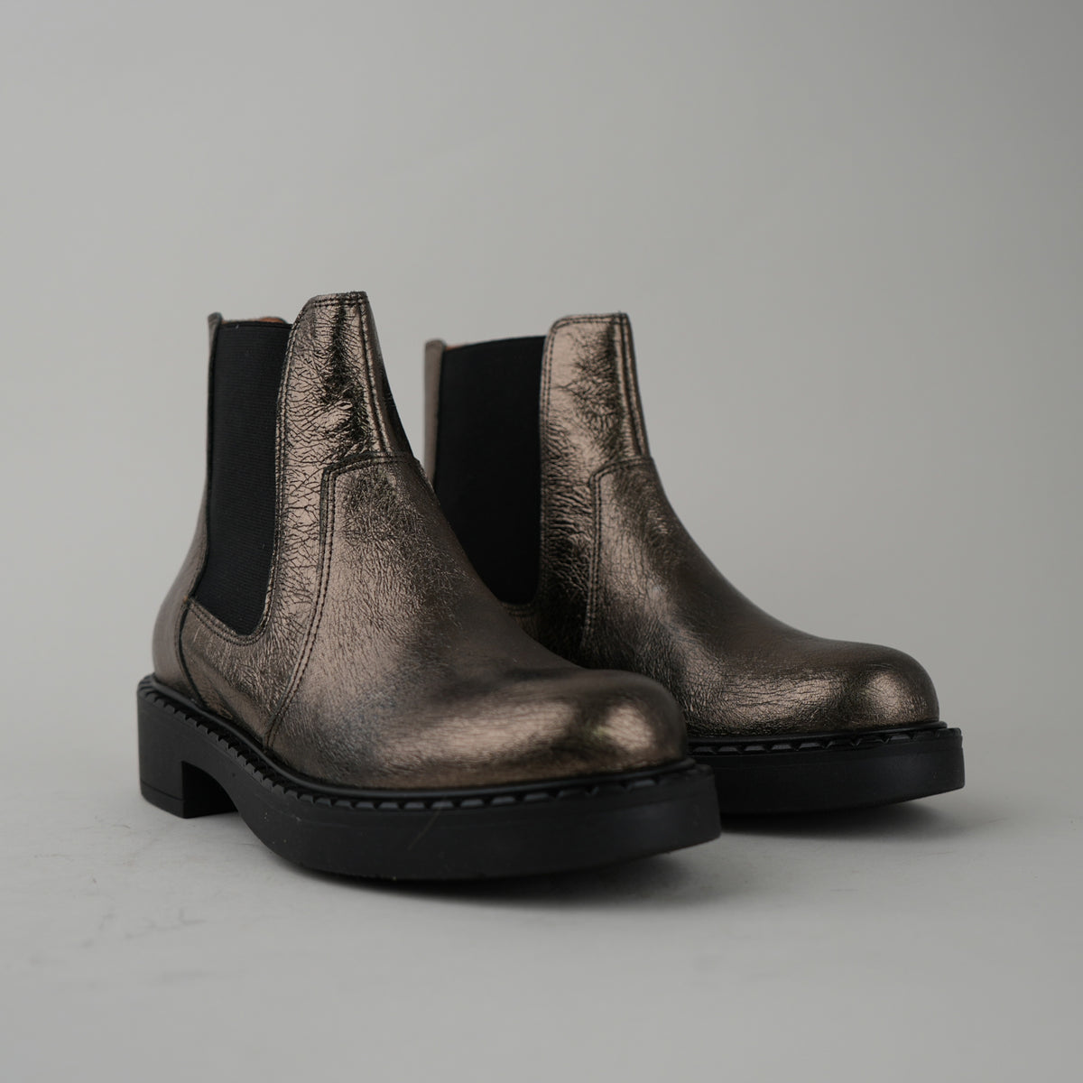 Sample - Bora Metallic Graphito - Size 36 UK3 Flat Boot by Esska