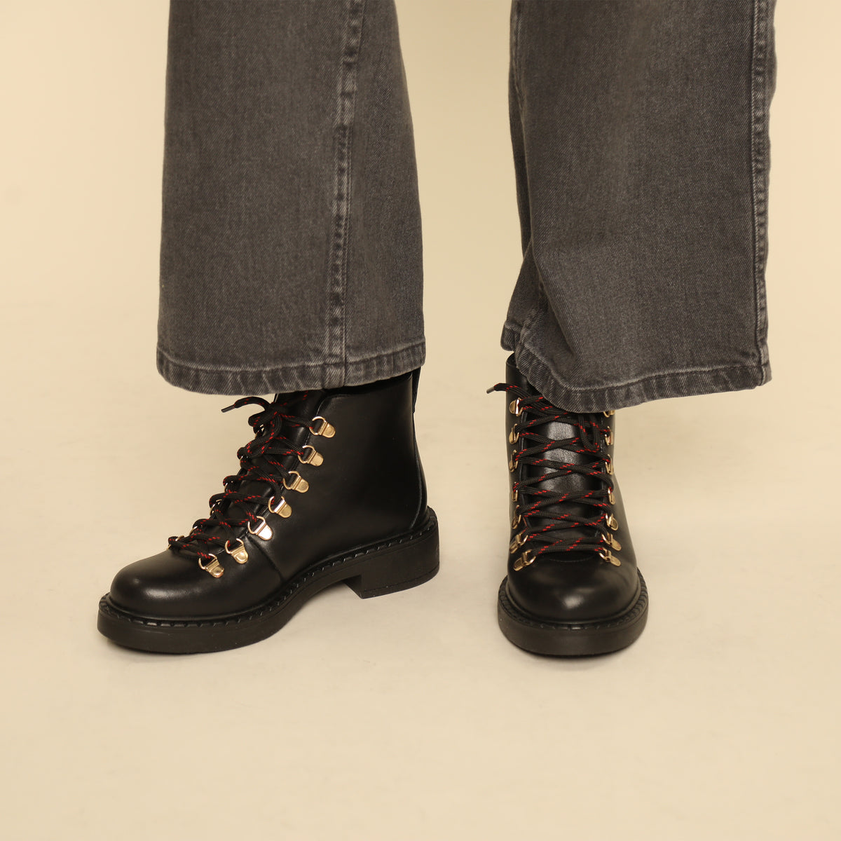 Brooke Black Flat Boot by Esska