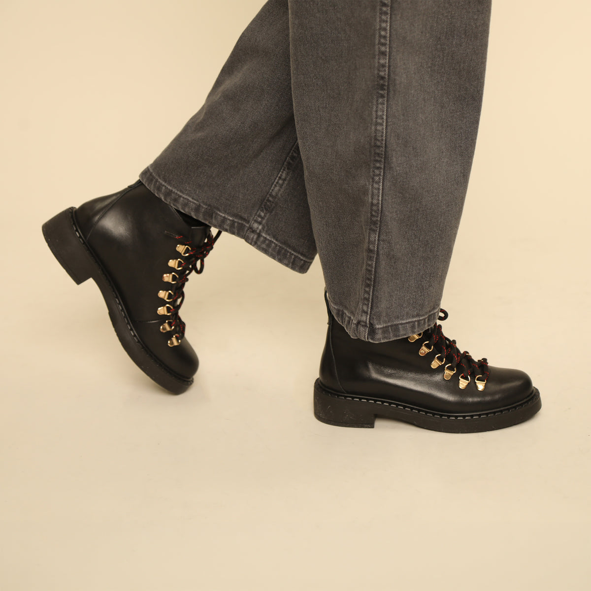 Brooke Black Flat Boot by Esska