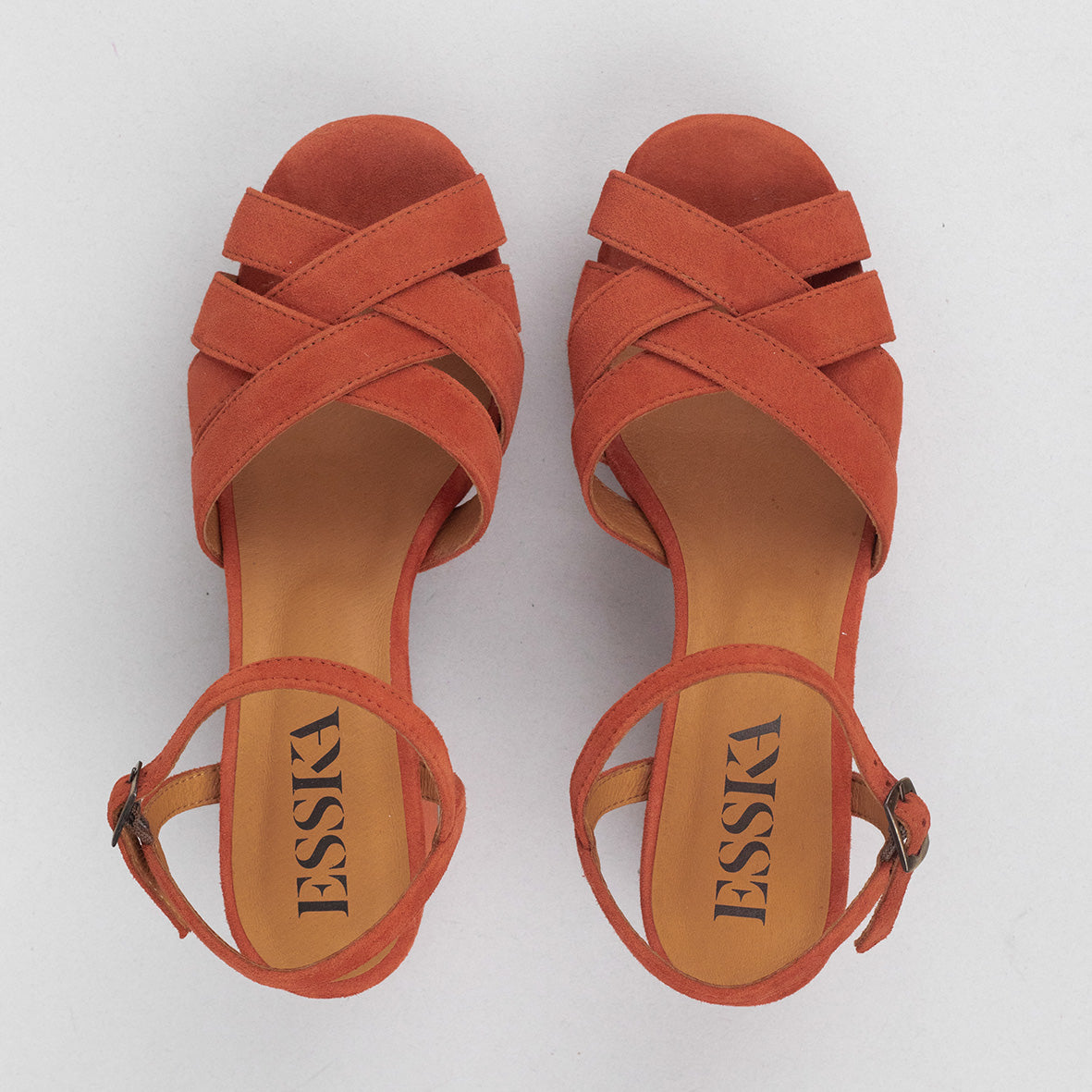 Caitlyn Rust Mid Sandal by Esska
