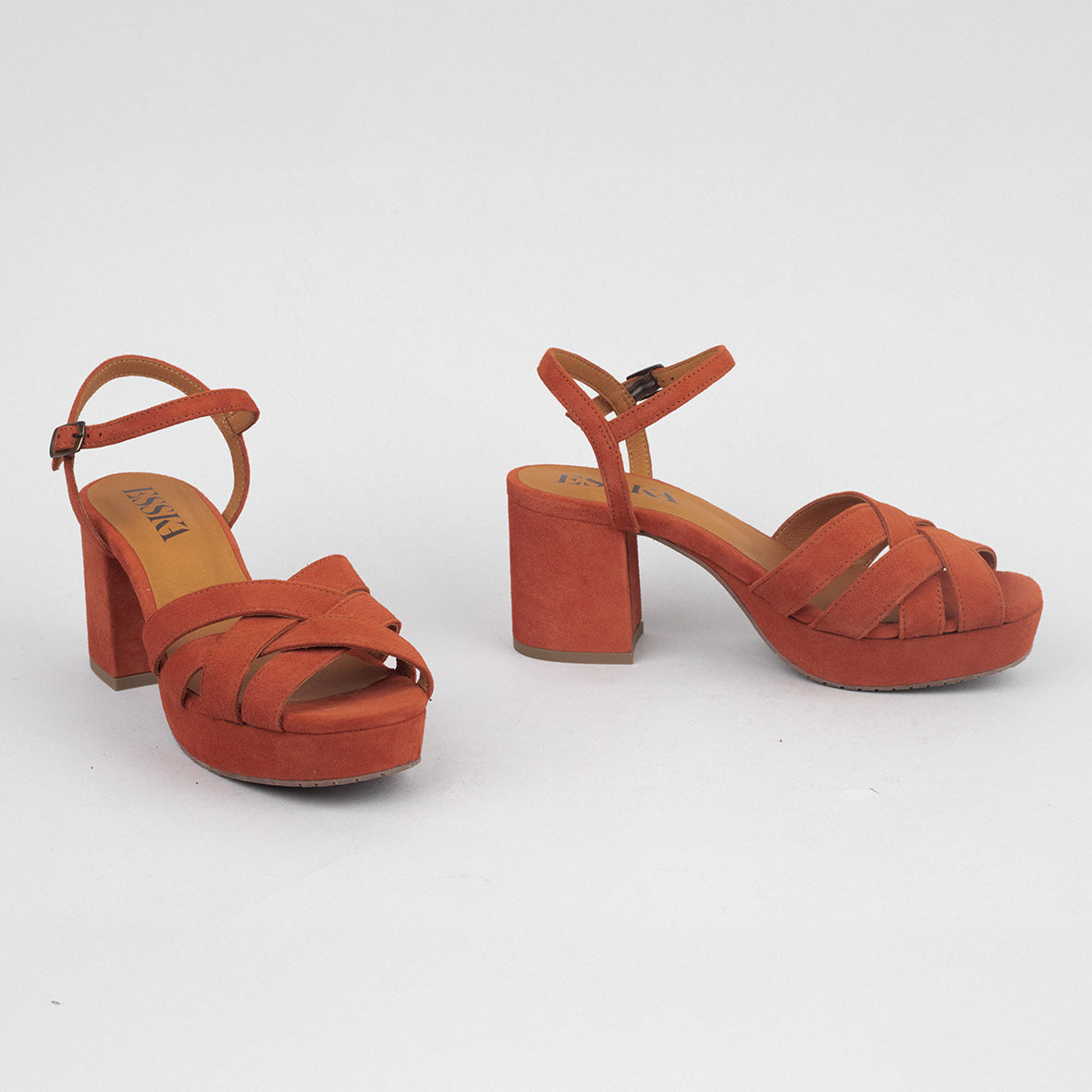 Caitlyn Rust Mid Sandal by Esska