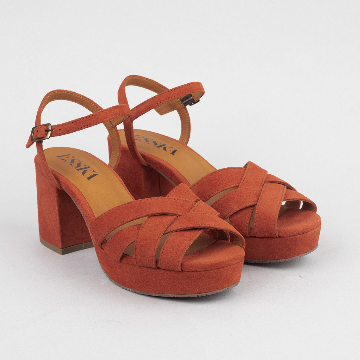 Caitlyn Rust Mid Sandal by Esska