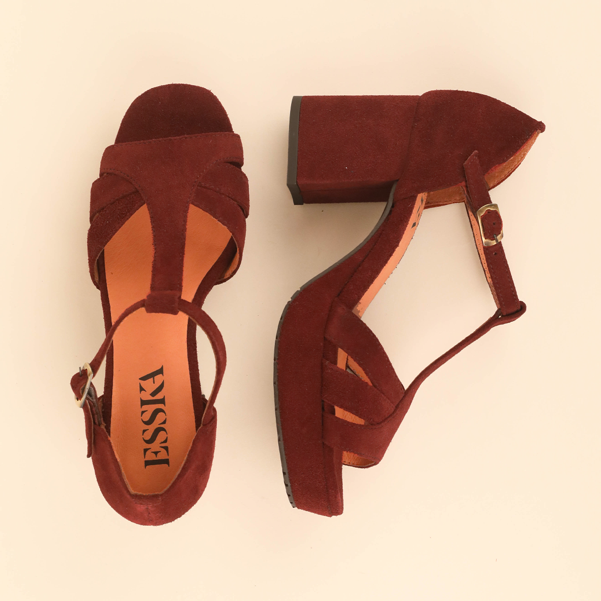 Cam Rust Mid Sandal by Esska