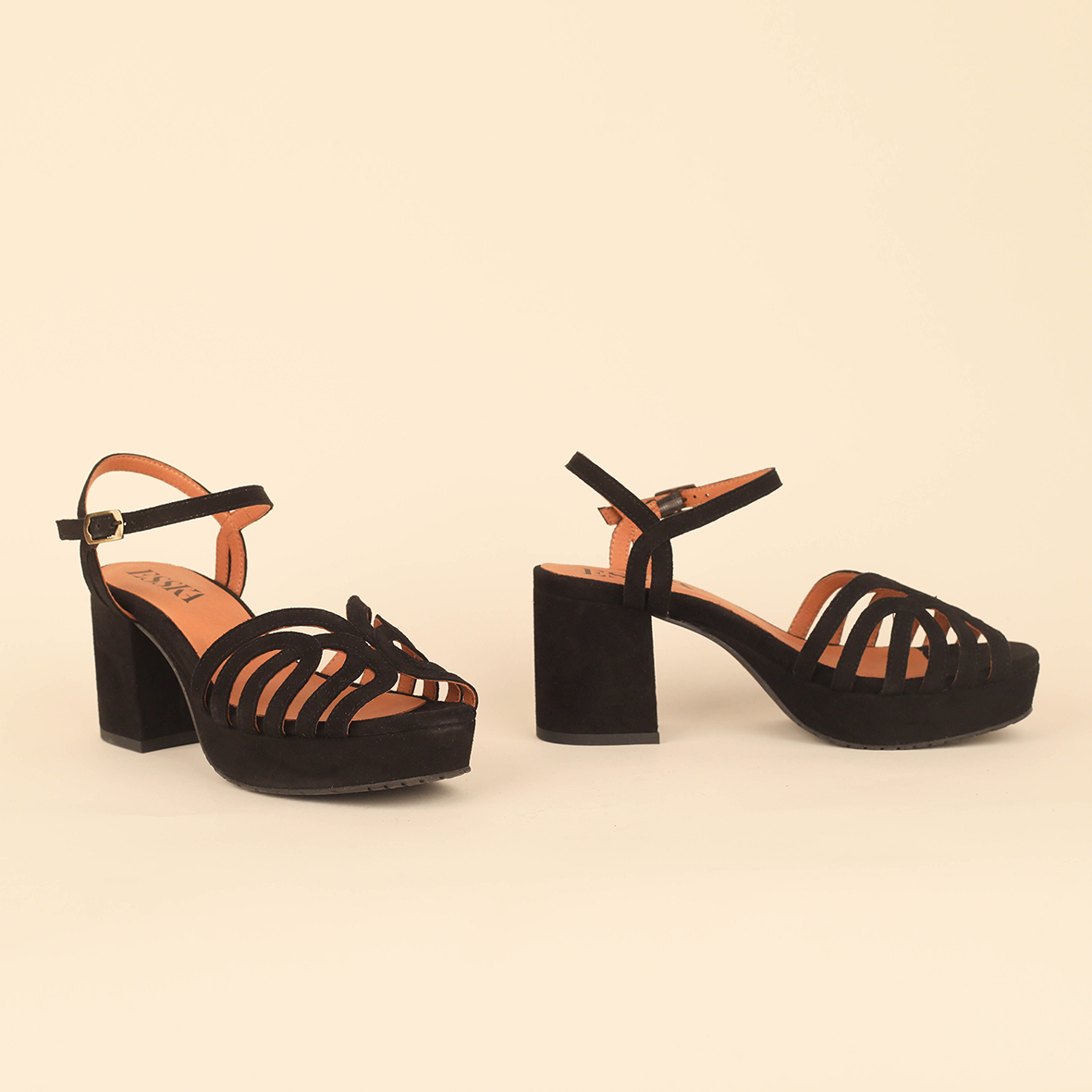 Capricorn Black Mid Sandal by Esska