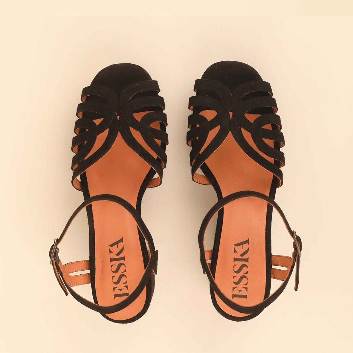 Capricorn Black Mid Sandal by Esska