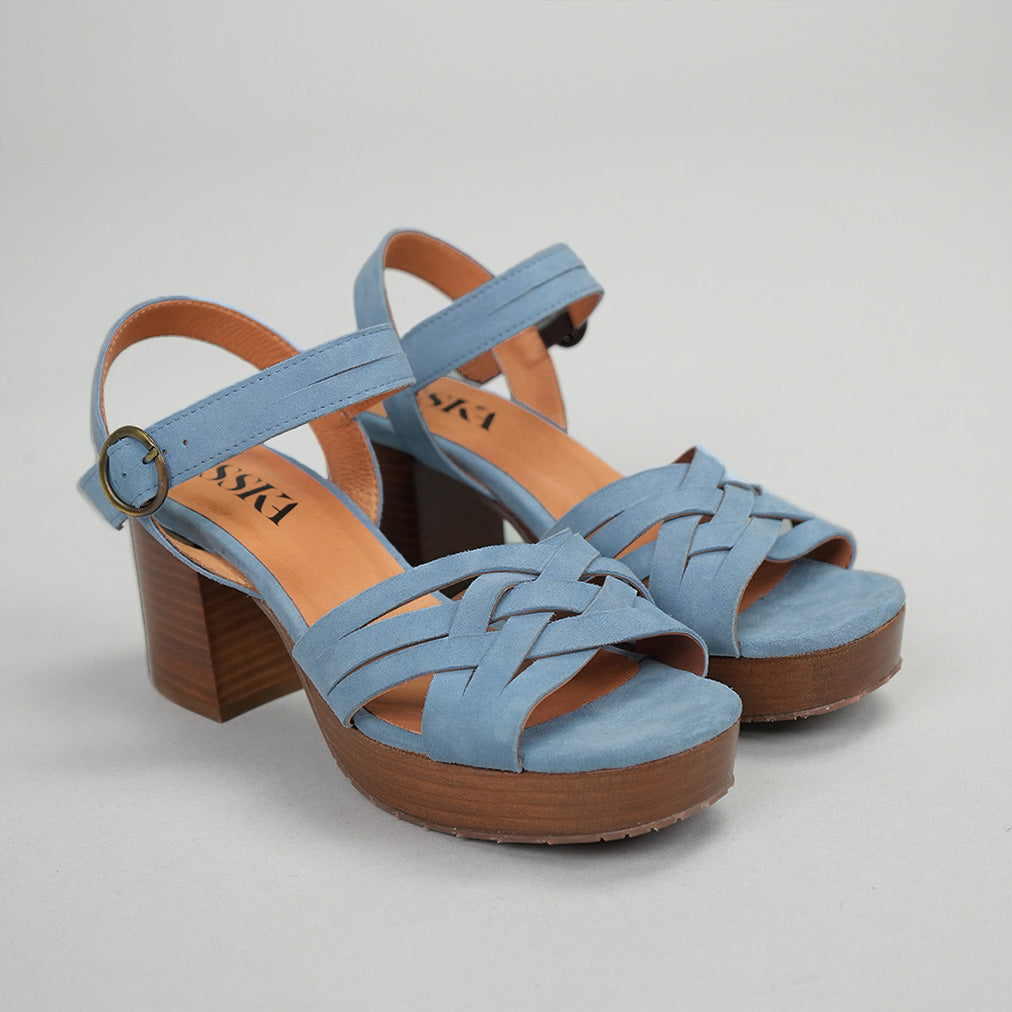 Carlota Blue Mid Sandal by Esska