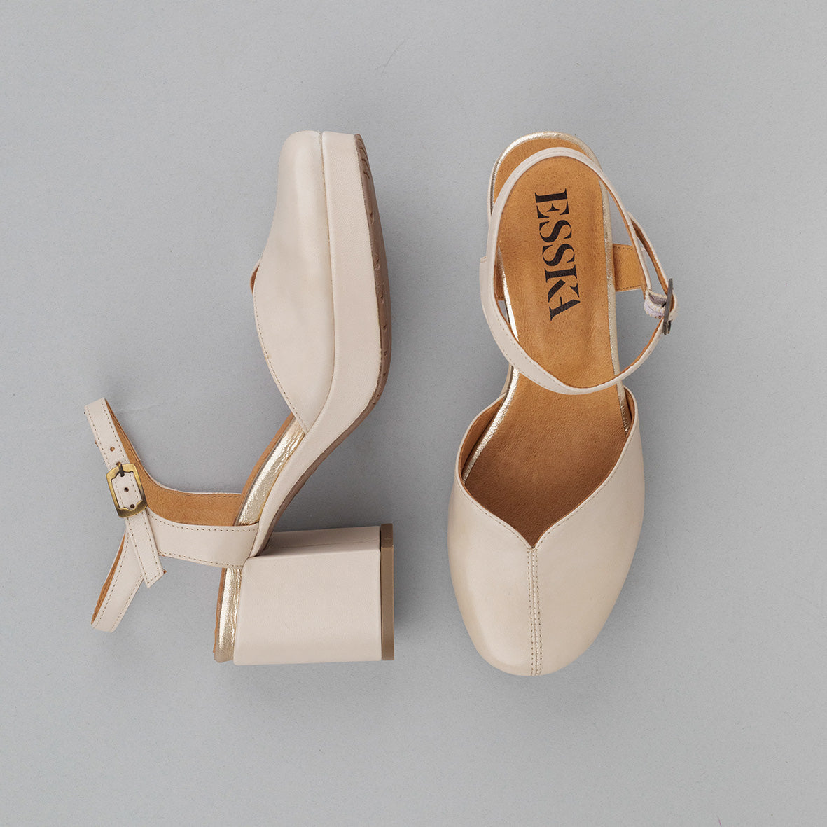 Carol WIDE Stone Mid Shoe by Esska