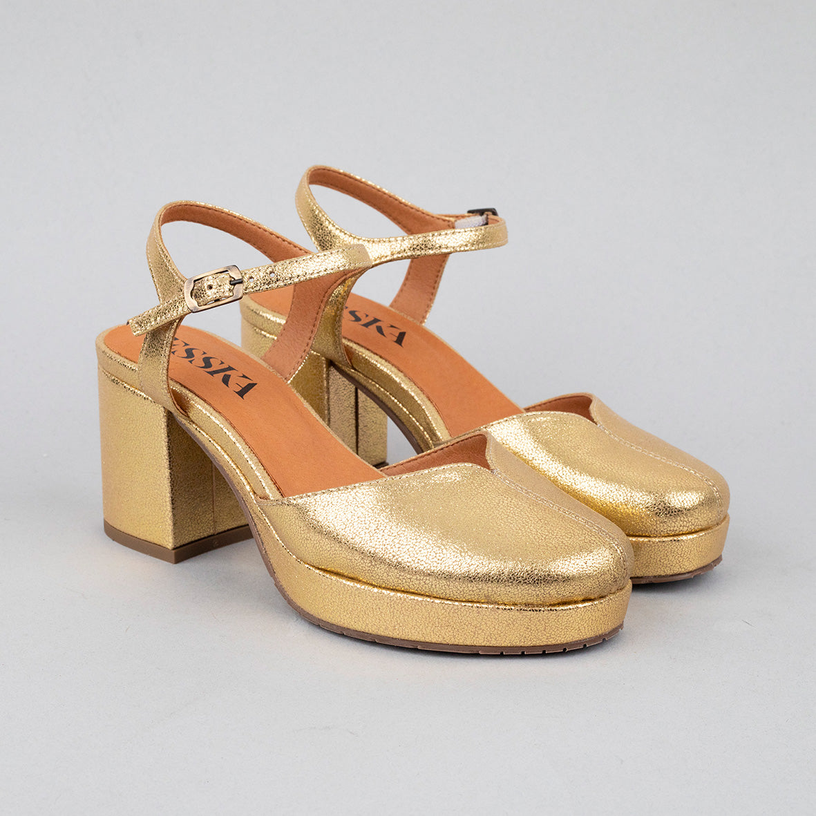 Carol WIDE Vegan Gold Mid Shoe by Esska