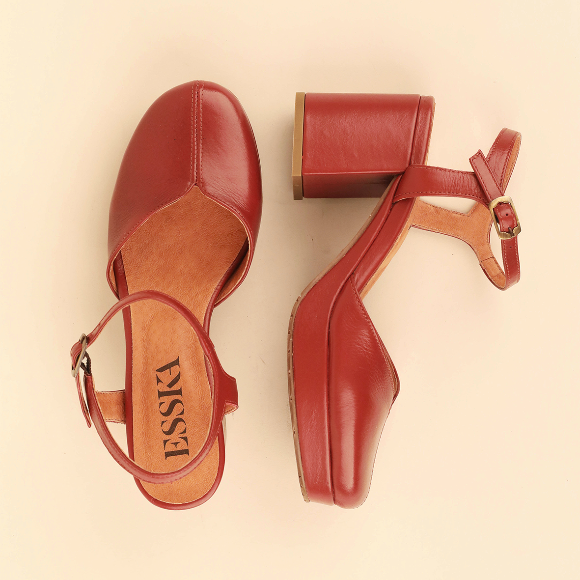 Carol Rosewood Mid Shoe by Esska