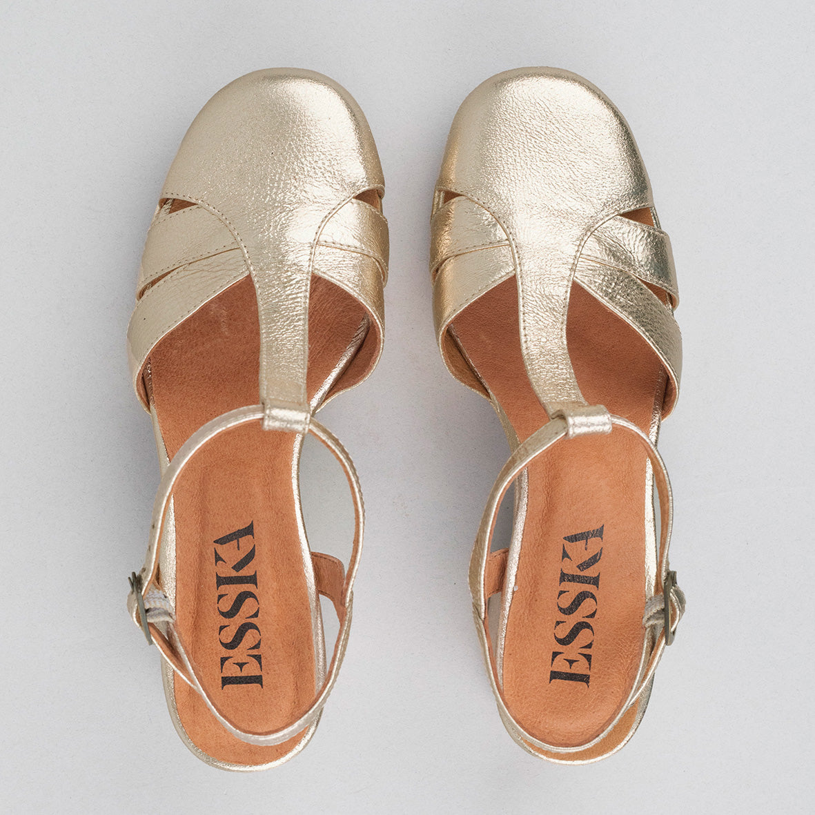 Celeste Champagne Mid Shoe by Esska Shoes Ltd