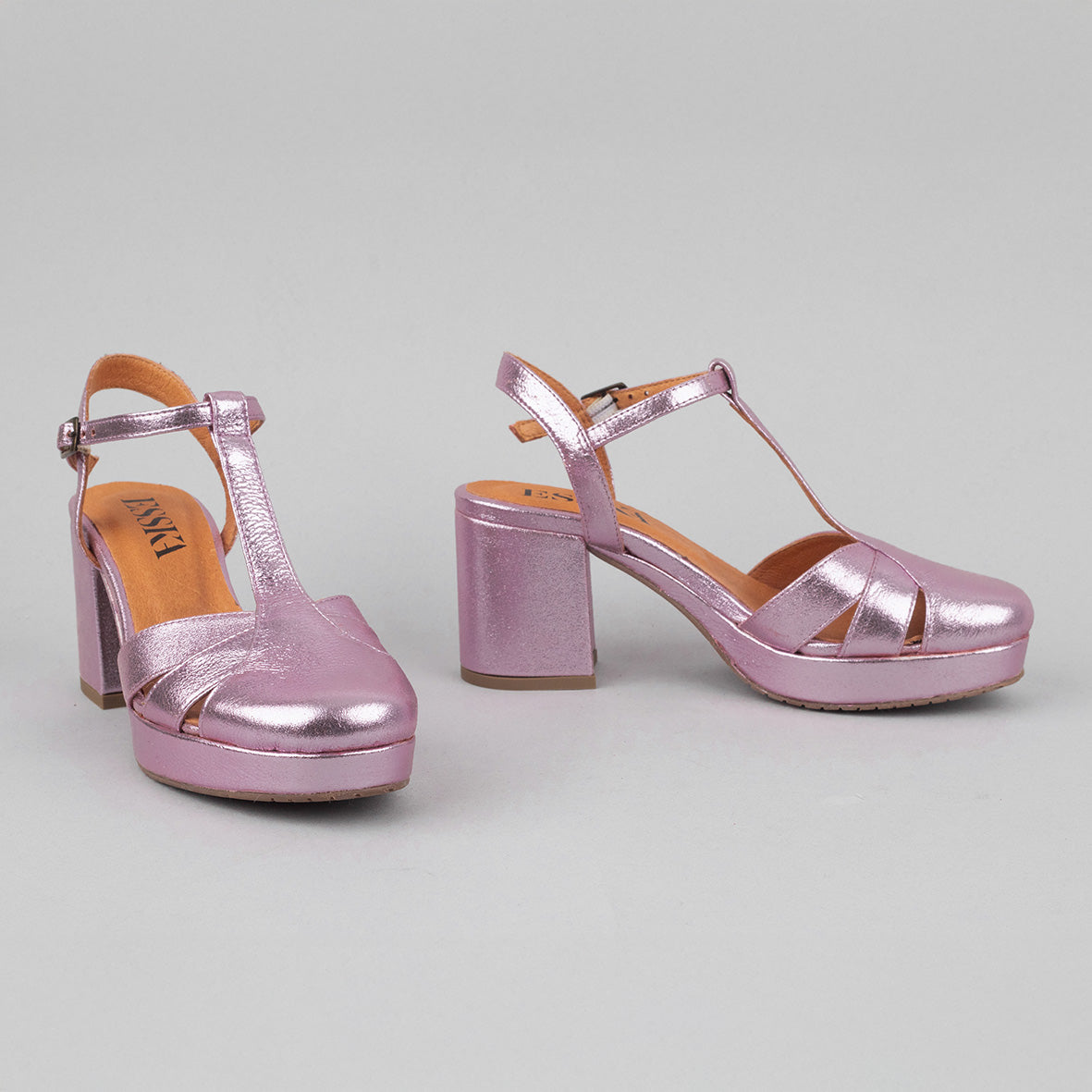 Celeste Metallic Lilac Mid Shoe by Esska Shoes Ltd