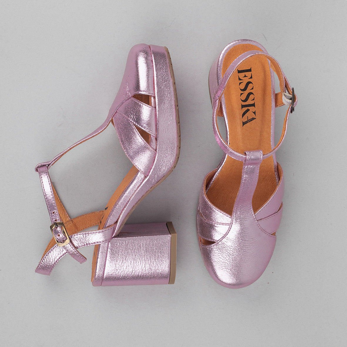 Celeste Metallic Lilac Mid Shoe by Esska Shoes Ltd