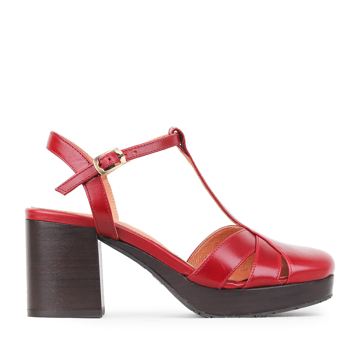 Celeste Red Brick Mid Shoe by Esska