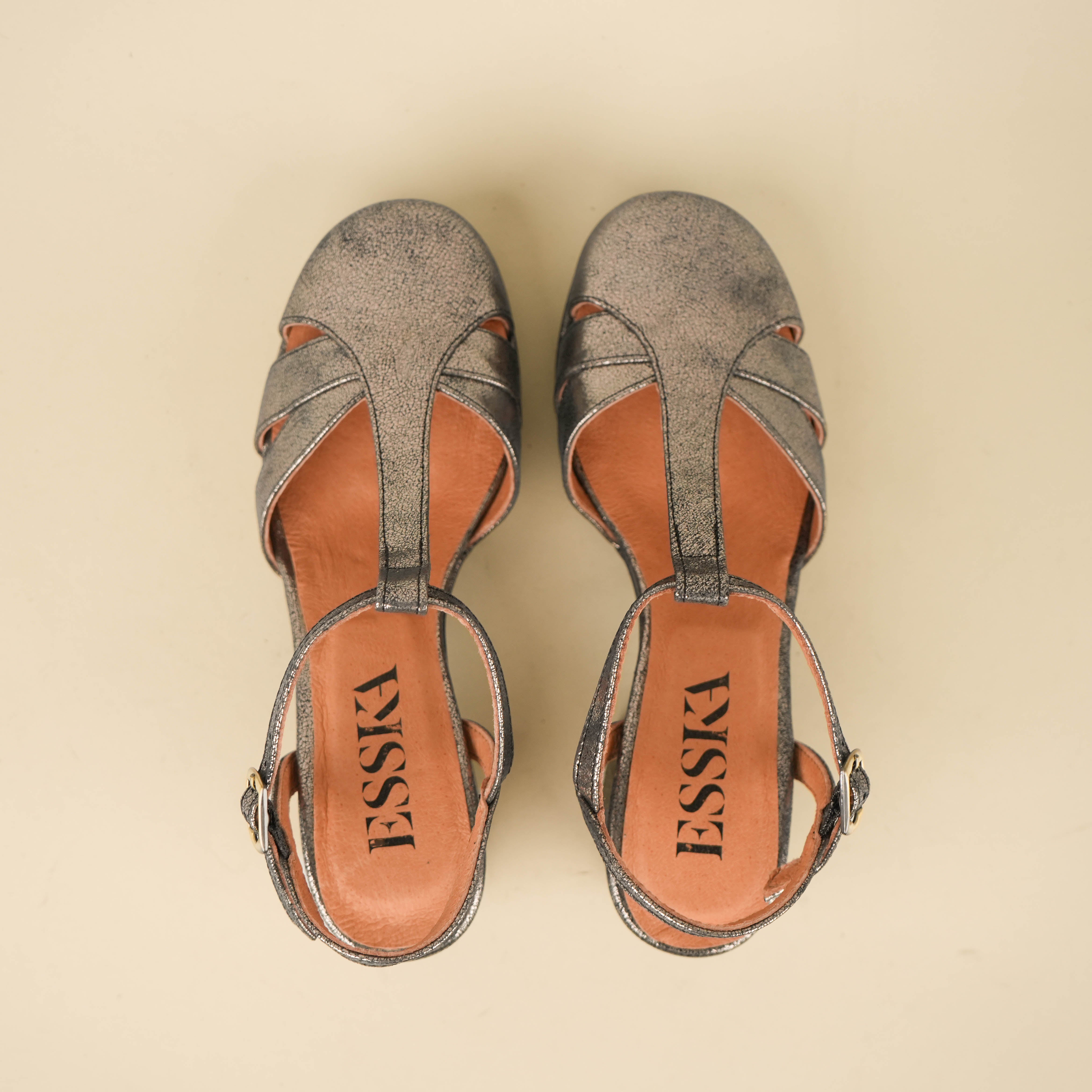 Celeste Metallic Iron Mid Shoe by Esska