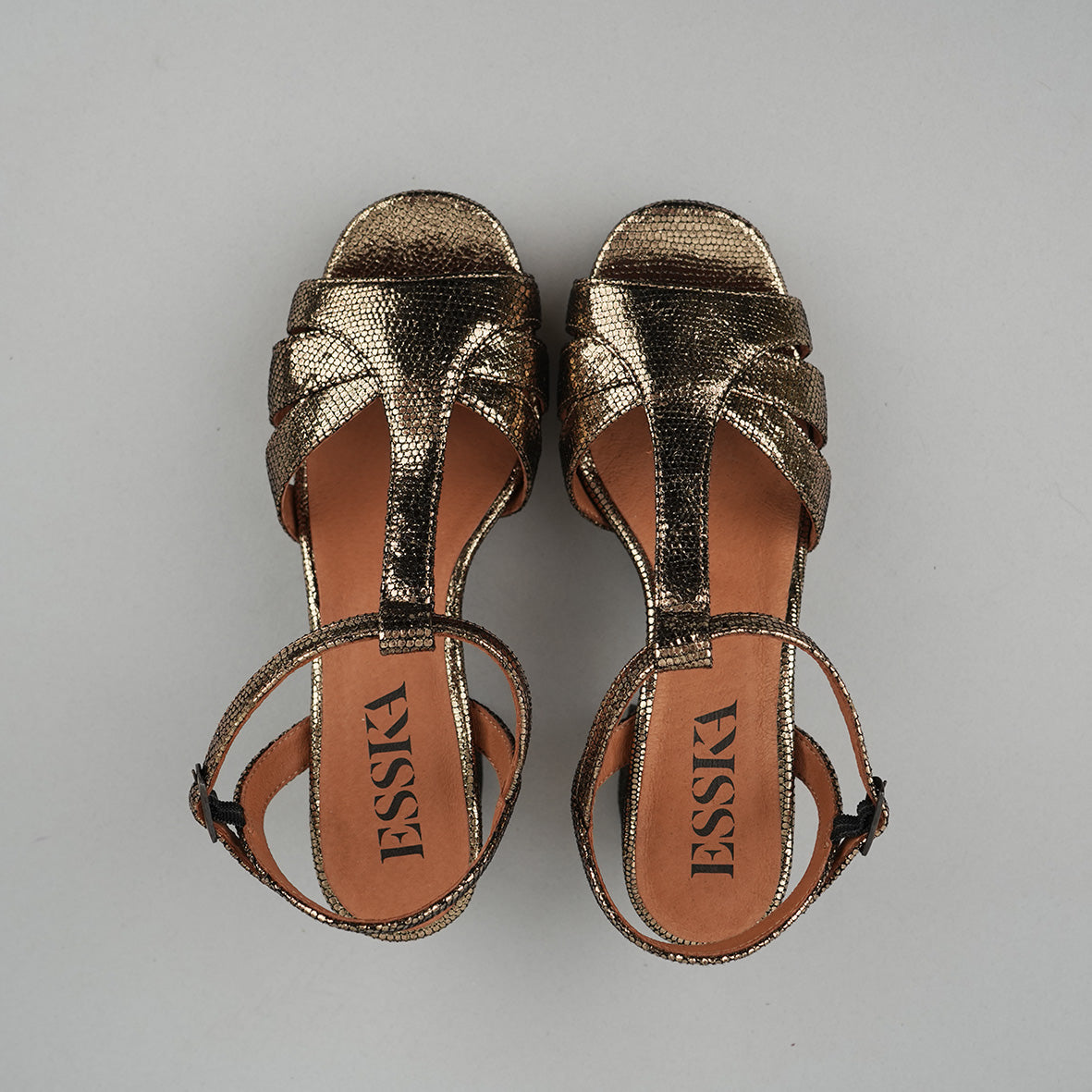 Charlie WIDE Onyx Mid Sandal by Esska