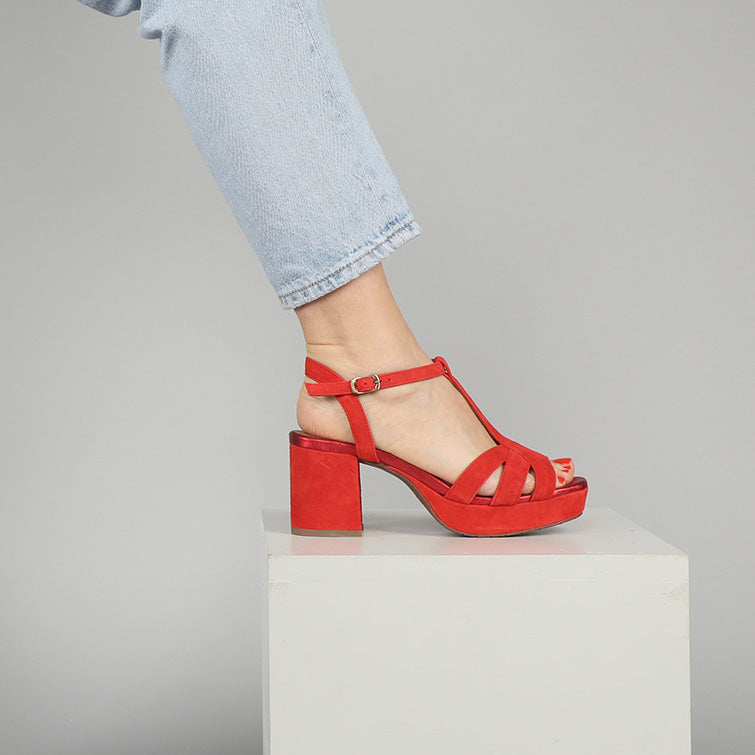 Charlie Red Suede