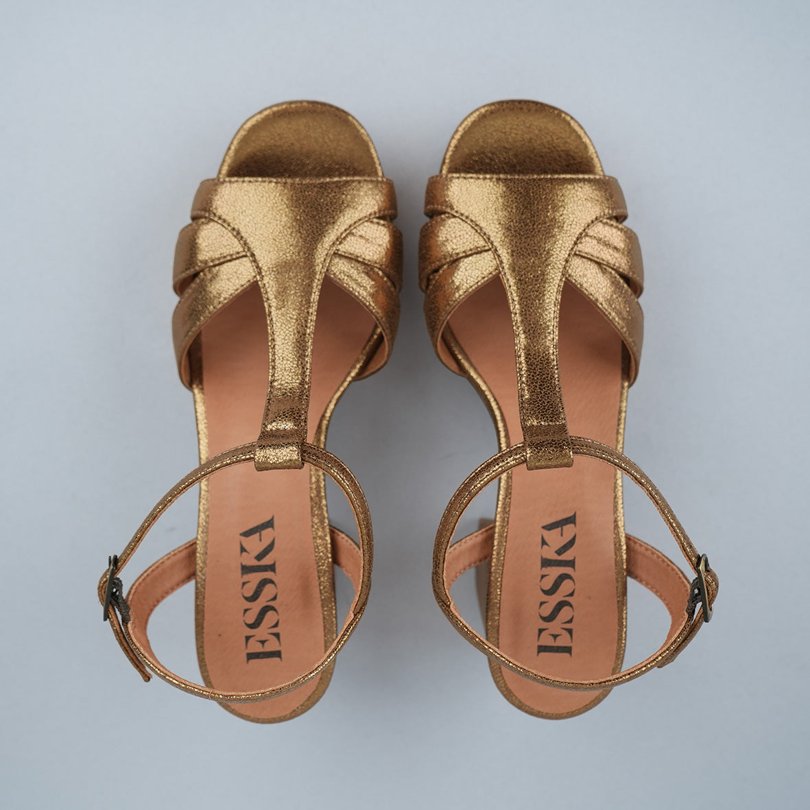 Charlie Vegan Bronze Mid Sandal by Esska Shoes Ltd