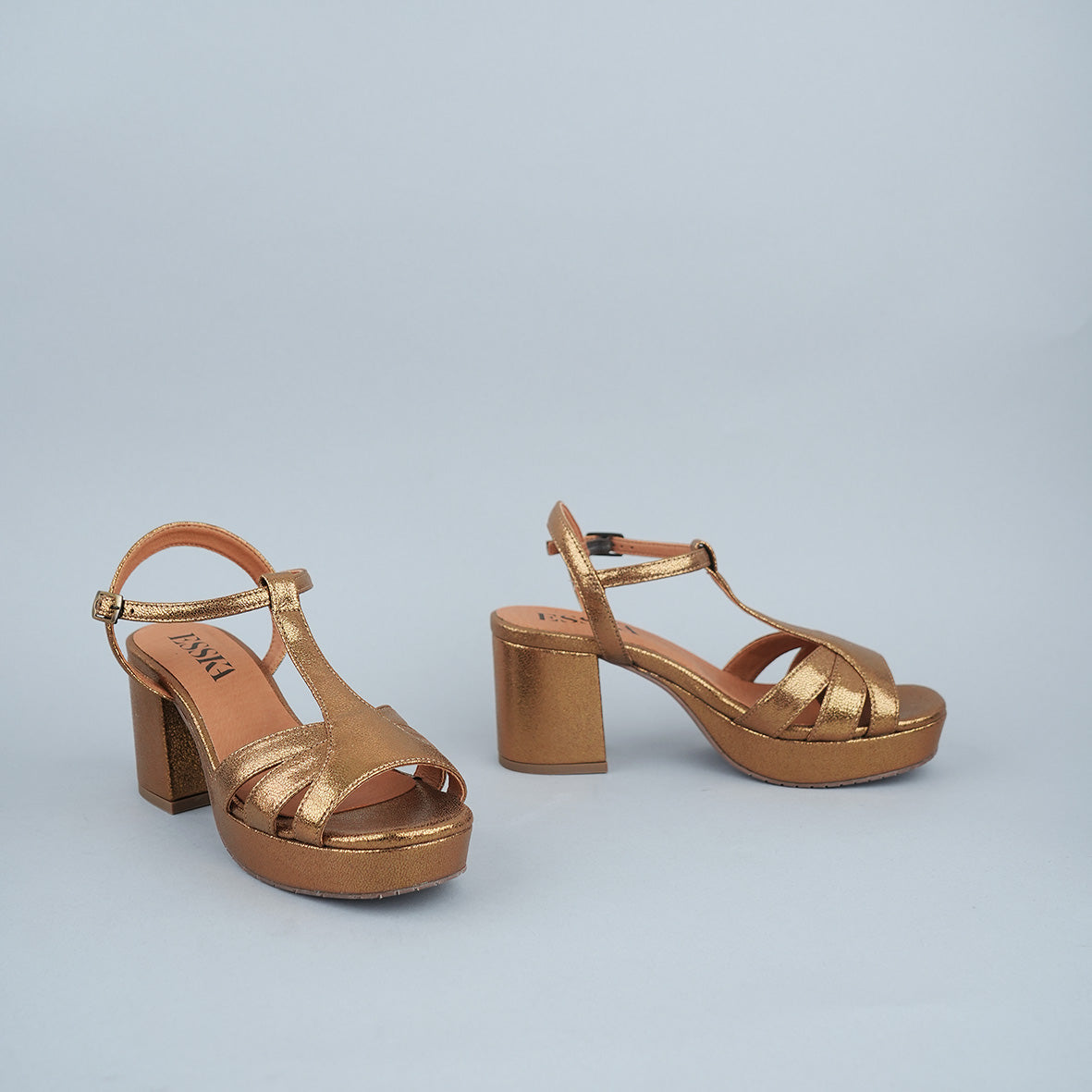 Charlie Vegan Bronze Mid Sandal by Esska Shoes Ltd