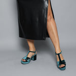 Charlie WIDE VEGAN Velvet Teal