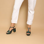 Charlie WIDE Green Metallic