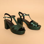 Charlie WIDE Green Metallic