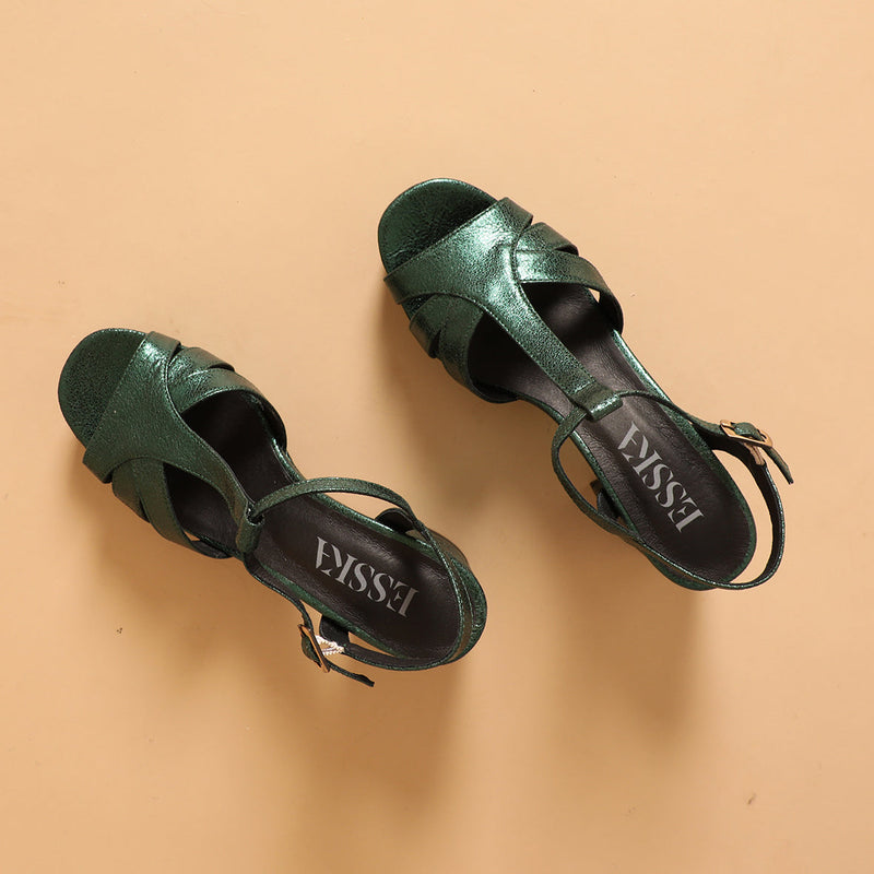 Charlie WIDE Green Metallic