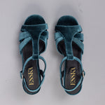 Charlie WIDE VEGAN Velvet Teal