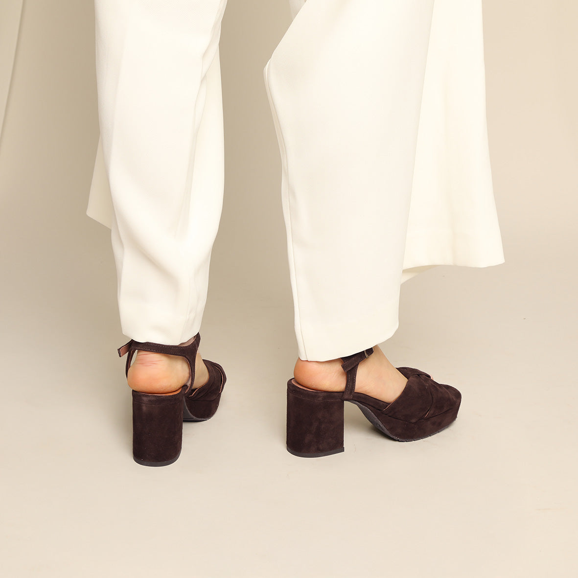 Chilli Chocolate Mid Sandal by Esska Shoes Ltd