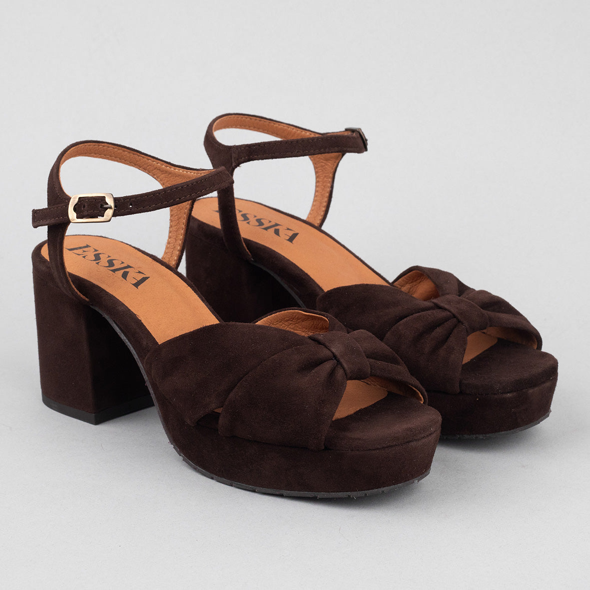 Chilli Chocolate Mid Sandal by Esska Shoes Ltd