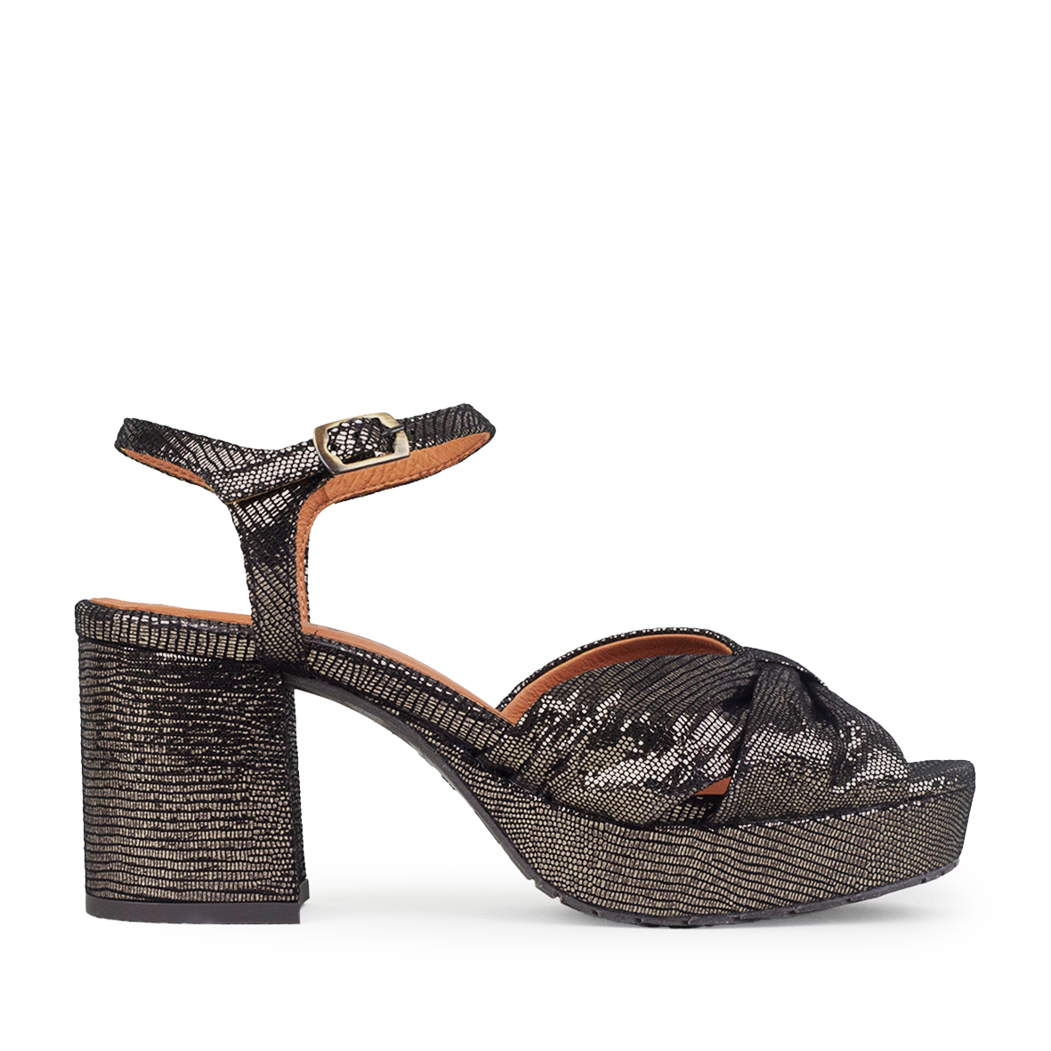 Chilli Metallic Ash Mid Sandal by Esska