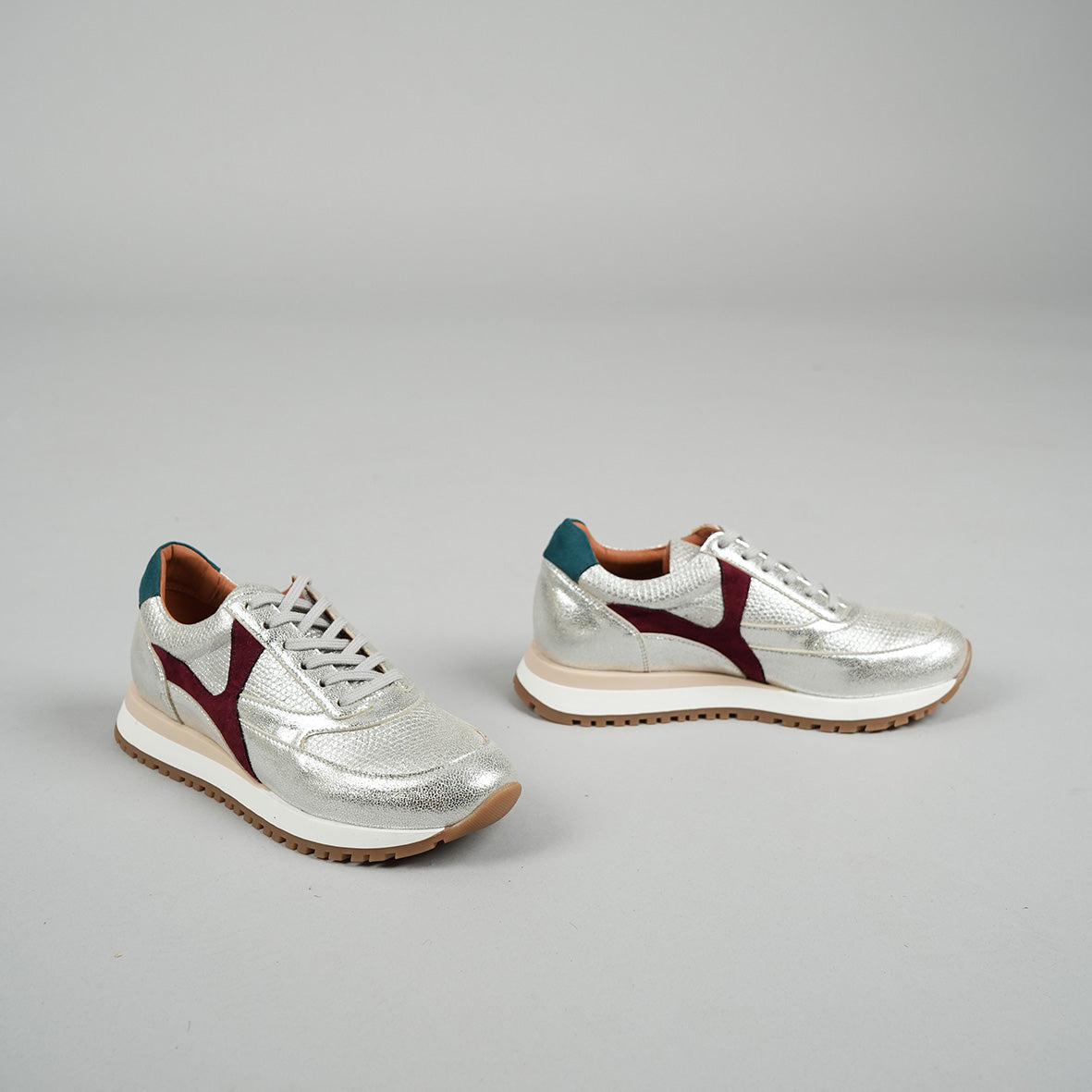 Cinda Vegan Silver Trainer by Esska