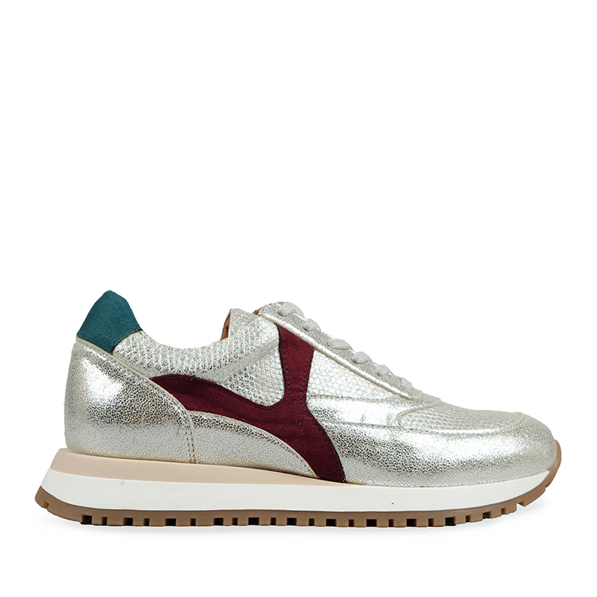 Cinda Vegan Silver Trainer by Esska