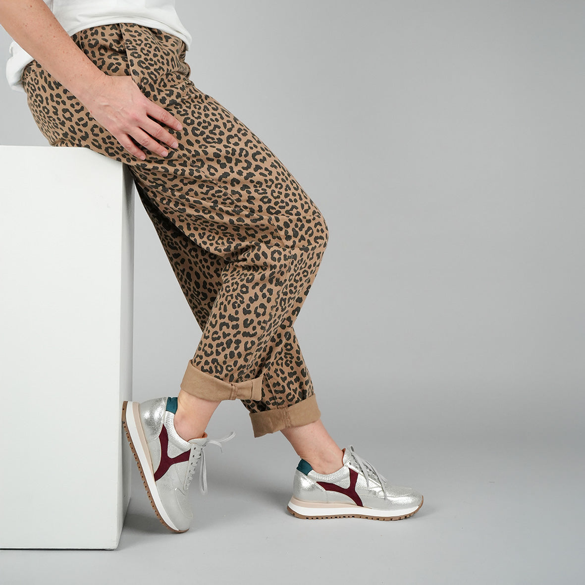 Cinda Vegan Silver Trainer by Esska