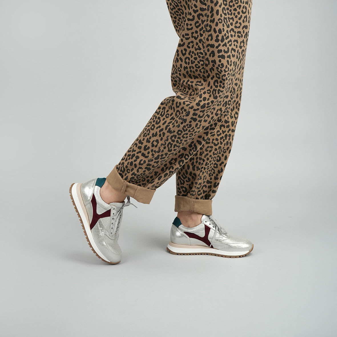 Cinda Vegan Silver Trainer by Esska