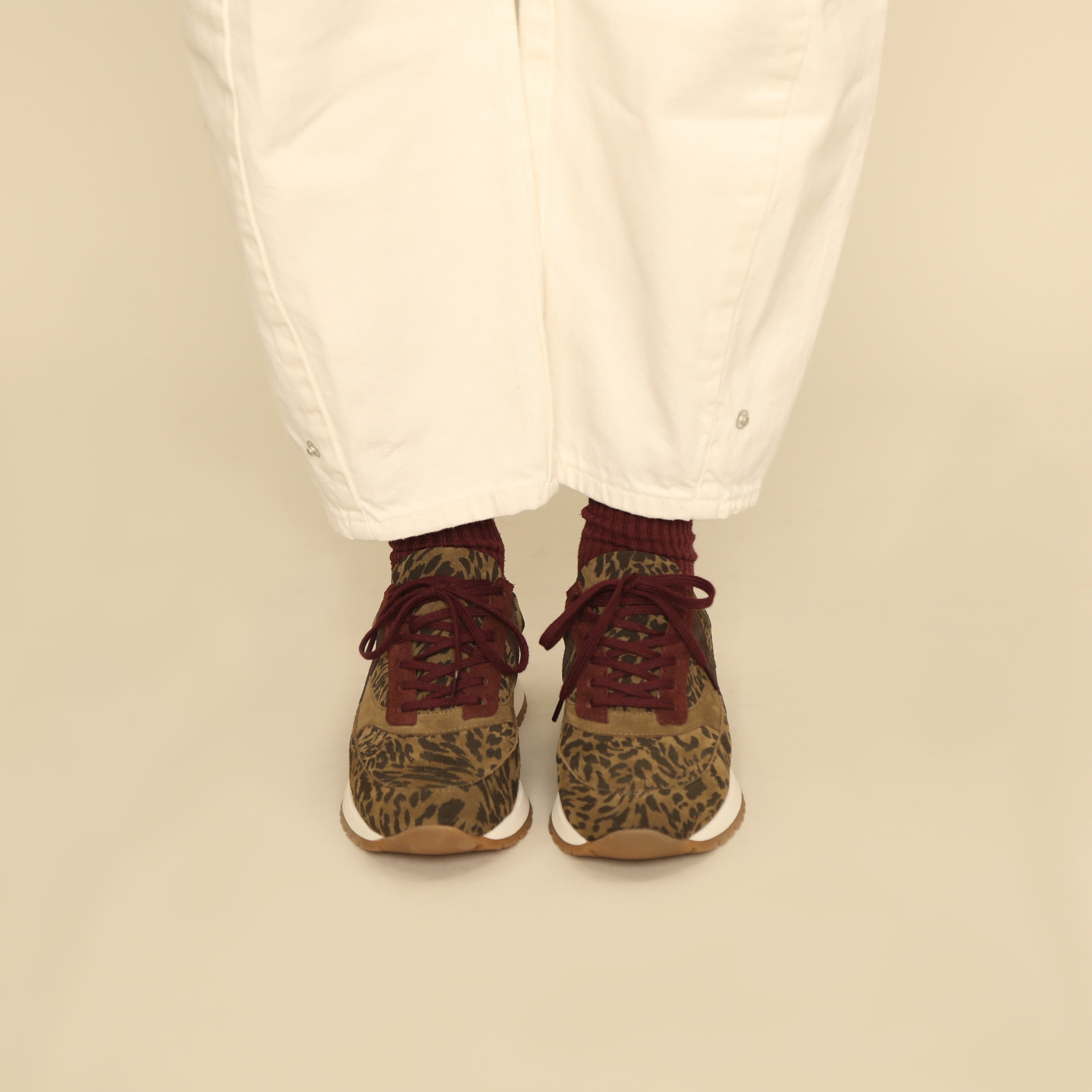 Cinda Khaki Leopard Trainer by Esska