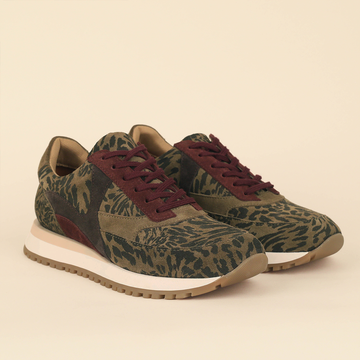 Cinda Khaki Leopard Trainer by Esska